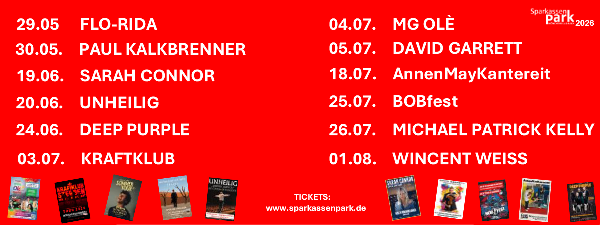 Konzerte SparkassenPark Mönchengladbach